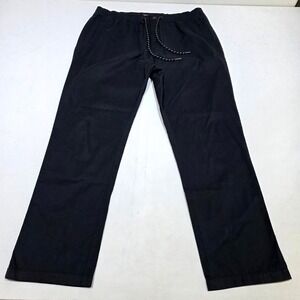 Reyn Spooner Pants Mens 2XL Black Drawstring‎ Elastic Waist Casual Straight Leg
